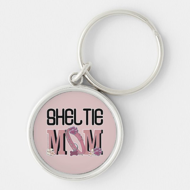 Sheltie MOM Keychain (Front)