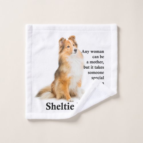 Sheltie Mom Wash Cloth