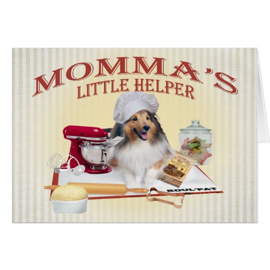 Sheltie Momma's Helper cards (Front Horizontal)