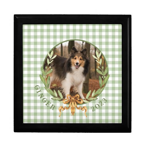 Sheltie Photo Personalized Keepsake Gift Box