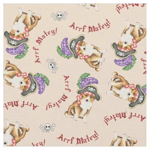 Sheltie Pirate Fabric