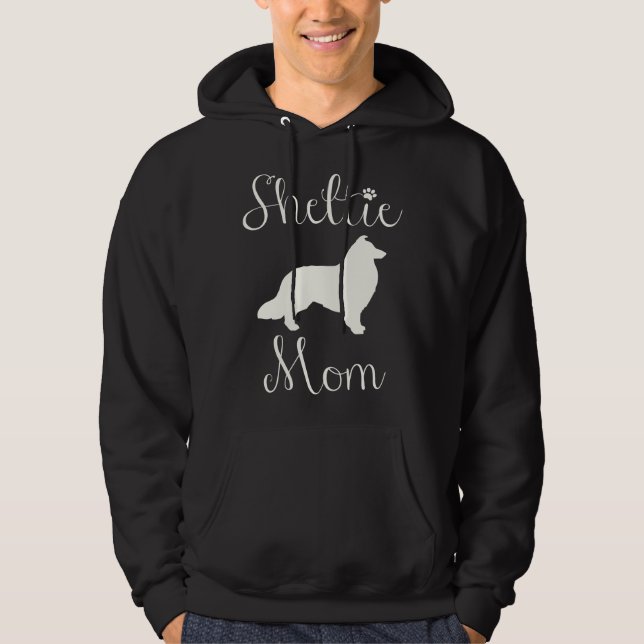 Sheltie, Shelties Beautiful Script Sheltie Mom Hoodie (Front)