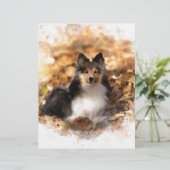Sheltie Shetland Sheepdog Art Painting (Standing Front)