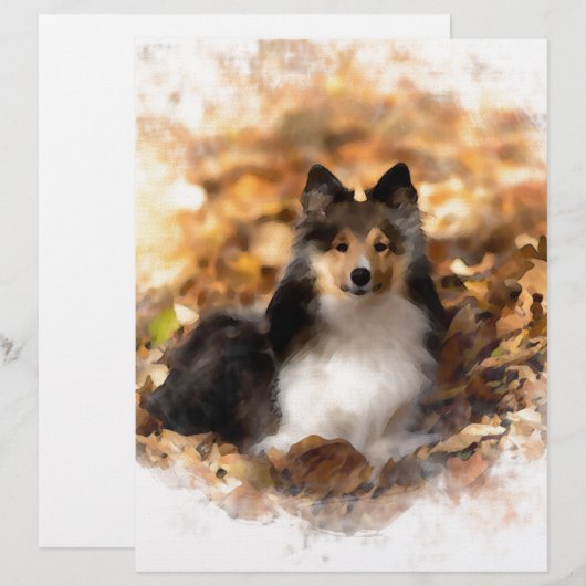 Sheltie Shetland Sheepdog Art Painting (Front/Back)