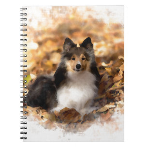 Sheltie Shetland Sheepdog Art Painting Notebook