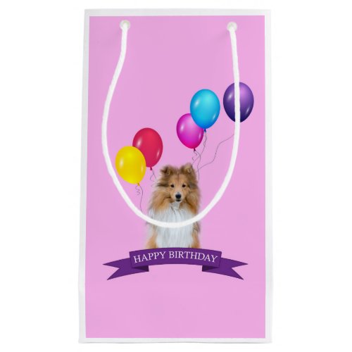 Sheltie Shetland Sheepdog Happy Birthday Gift Bag