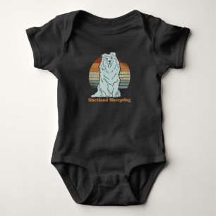 Sheltie Shetland Sheepdog   Mr. Dog Owner Shelties Baby Bodysuit