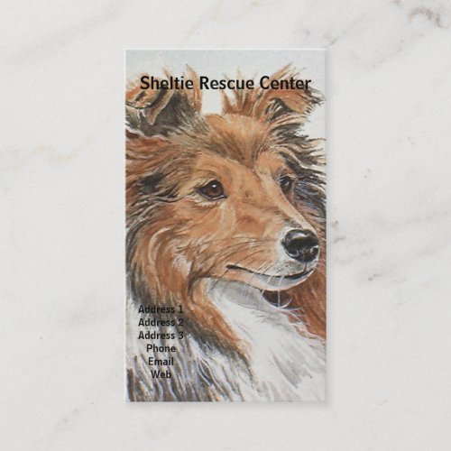 Sheltie Shetland Sheepdog Themed Business Cards