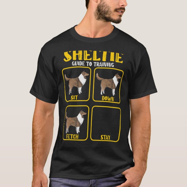 Sheltie shetland sheepdog traning guide Sheltie Mo T-Shirt (Front)