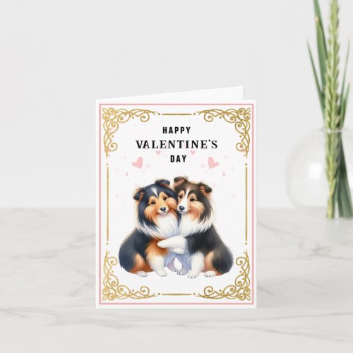 Sheltie  Shetland Sheepdog  Valentines Day Card