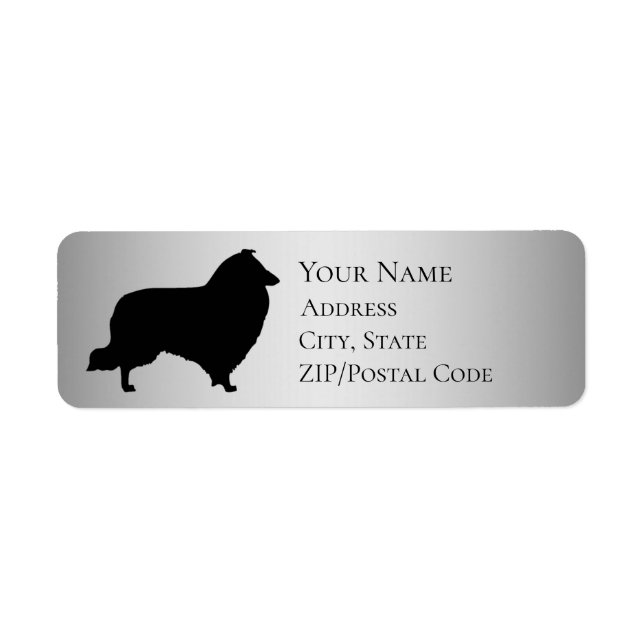 Sheltie Silhouette Return Address Label (Front)