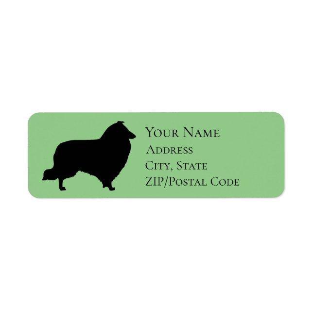 Sheltie Silhouette Return Address Label (Front)