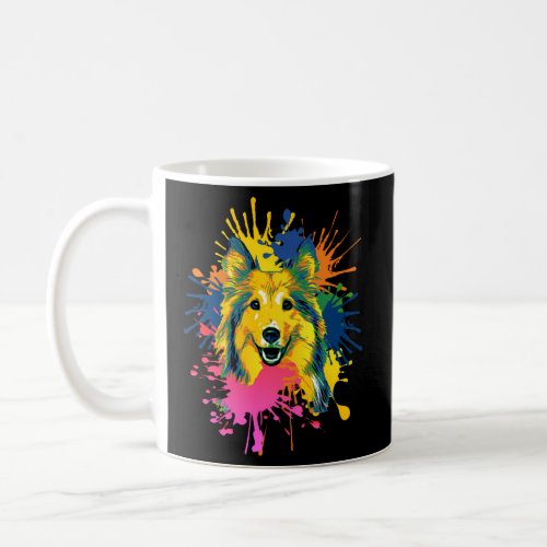 Sheltie Splash Shetland Sheepdog Coffee Mug