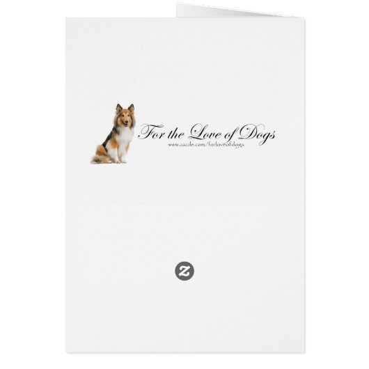 Sheltie Thank You Card (Back)