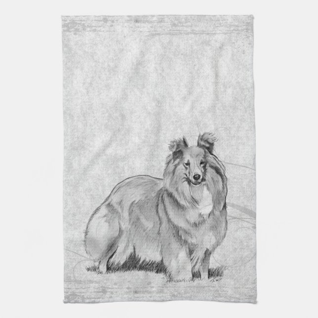 Sheltie Towel (Vertical)