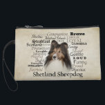 Sheltie Traits Clutch<br><div class="desc">This Shetland Sheepdog clutch is a great gift for any Sheltie lover.</div>