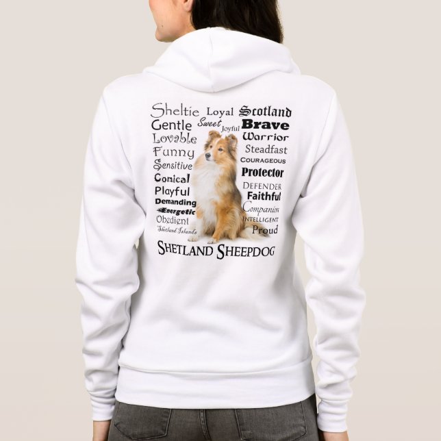 Sheltie Traits Hoodie (Back)