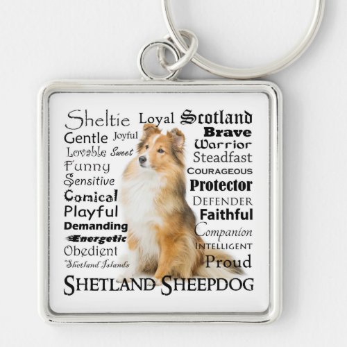 Sheltie Traits Keychain