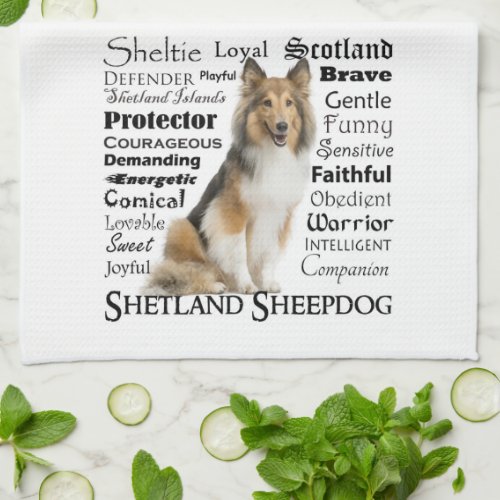 Sheltie Traits Kitchen Towel