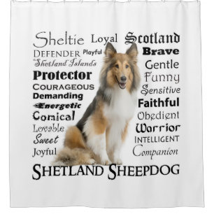 Sheltie Traits Shower Curtain