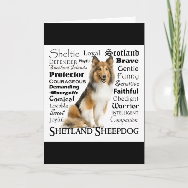 Sheltie Traits T Shirt  Card (Front)