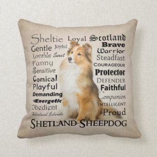 Sheltie Traits Throw Pillow