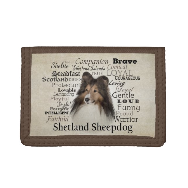 Sheltie Traits Wallet (Front)