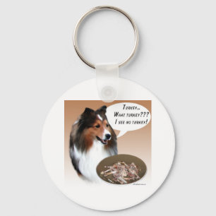 Sheltie Turkey Keychain