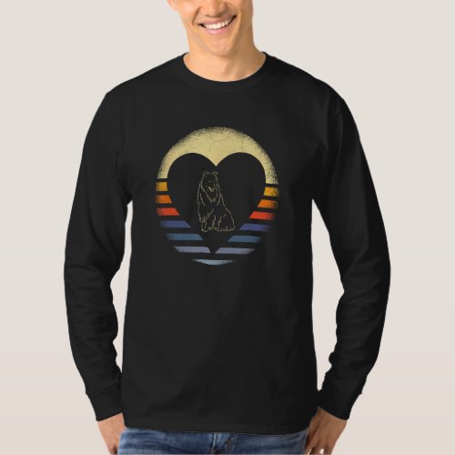 Sheltie Vintage Heart Funny Shetland Sheepdog Owne T-Shirt