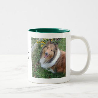 Sheltie with Flowers Mug