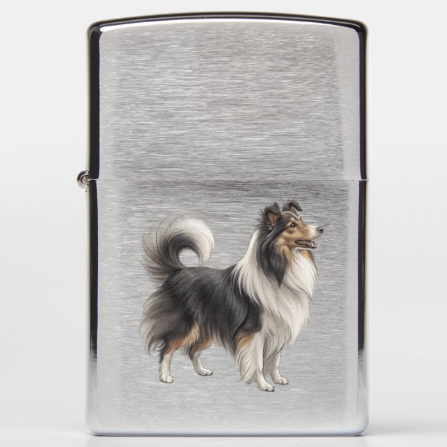 Sheltie Zippo Lighter (Front)