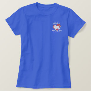 Shelties Leave Paw Prints Embroidered Shirt