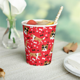 Shelties Shetland Sheepdog Collie Dog  Paper Cups