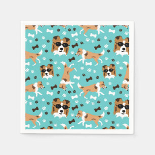 Shelties Shetland Sheepdog Collie Dog Pattern Napk Napkins