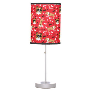 Shelties Shetland Sheepdog Collie Dog Pawprint Table Lamp