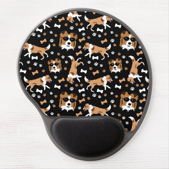 Shelties Shetland Sheepdog Mini Collie Gel Mouse P Gel Mouse Pad (Front)