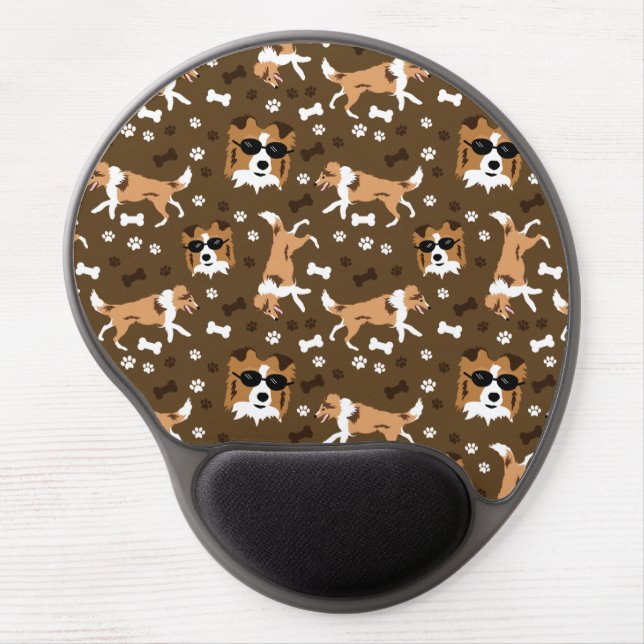 Shelties Shetland Sheepdog Mini Collie Gel Mouse P Pad (Front)