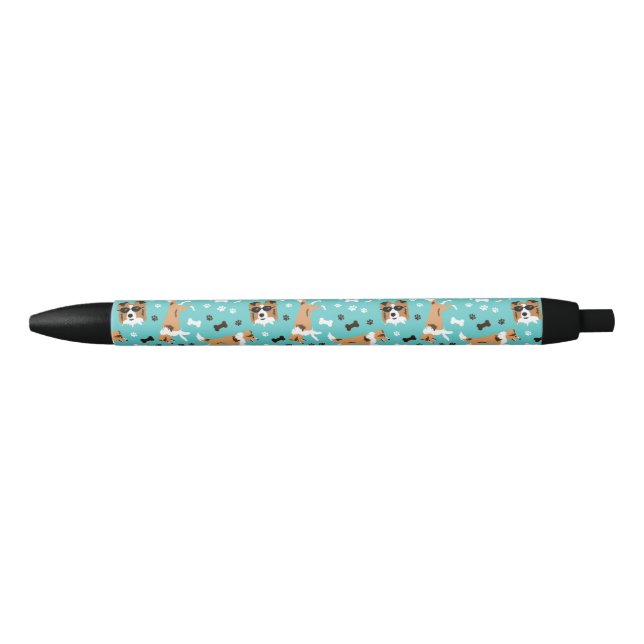 Shelties Shetland Sheepdog Mini Collie Pattern Bla Pen (Front)