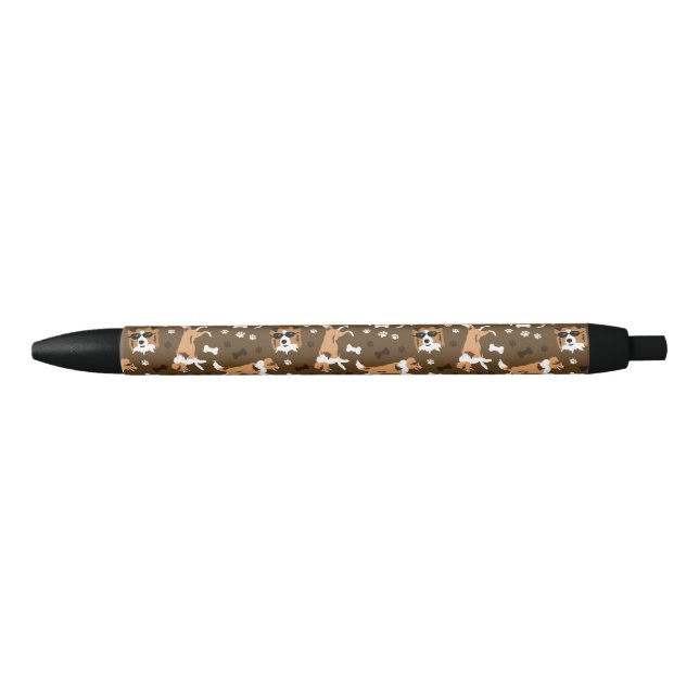 Shelties Shetland Sheepdog Mini Collie Pattern Bla Pen (Front)