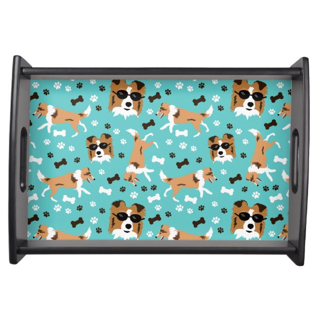 Shelties Shetland Sheepdog Mini Collie Serving Tra Tray (Front)