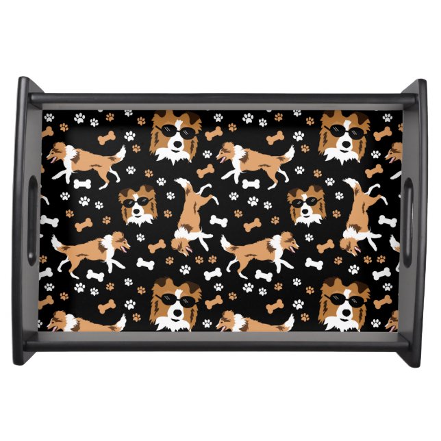 Shelties Shetland Sheepdog Mini Collie Serving Tra Tray (Front)