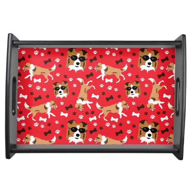 Shelties Shetland Sheepdog Mini Collie Serving Tray (Front)
