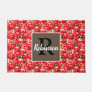 Shelties Shetland Sheepdog Monogram Last Name      Doormat