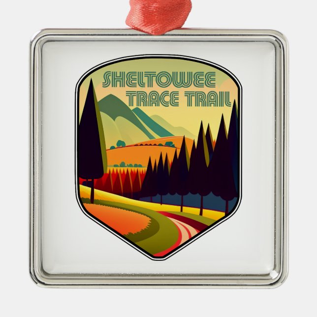Sheltowee Trace Trail Kentucky Tennessee Colors Metal Ornament (Front)