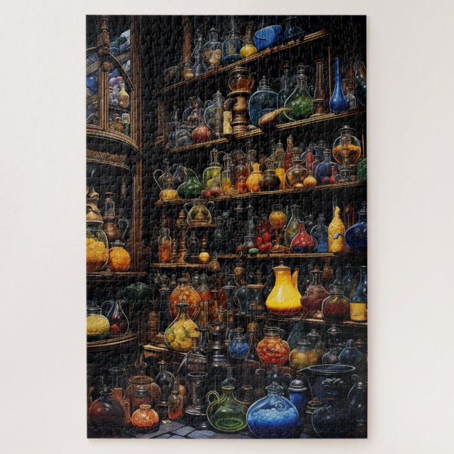 Shelves of Potion Bottles Jigsaw Puzzle (Vertical)