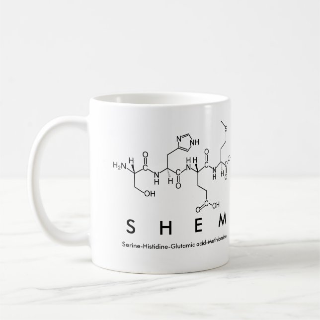 Shem peptide name mug (Left)