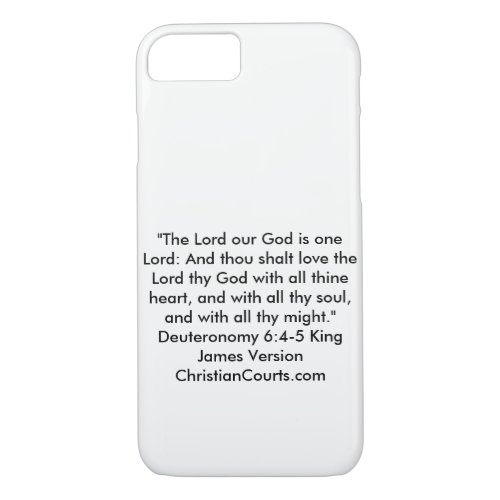 shema Deuteronomy 64_5 Bible Scripture iPhone 87 Case