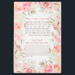 Shema Israel! Hebrew & English Jewish Prayer Metal Print<br><div class="desc">Shema Israel is one of the most important Jewish prayers. Here is the first paragraph (of 3) with English translation, decorated with watercolor flowers and leaves. A design to decorate the walls of your home, synagogue or Jewish school. A great idea for a meaningful gift. See more at modernjudaica.online. Contact...</div>