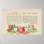 Shema Israel! Hebrew & English Jewish Prayer Poster<br><div class="desc">Shema Israel is one of the most important Jewish prayers. Here is the first paragraph (of 3) with English translation. A design to decorate the walls of your home, synagogue or Jewish school. A great idea for a meaningful gift. See more at modernjudaica.online. Contact me for custom designs: jmm.judaica at...</div>