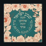 Shema Israel in Hebrew | Jewish Prayer Flower Art<br><div class="desc">One of the two most important prayers in Judaism begins with the words, "Hear, Israel, Adonai is our God, Adonai is One" (Deuteronomy 6:4). When we pray, this verse is followed by, "Blessed Name, Whose kingdom is forever and ever." An inspiring design and a beautiful decor addition for Jewish spaces....</div>